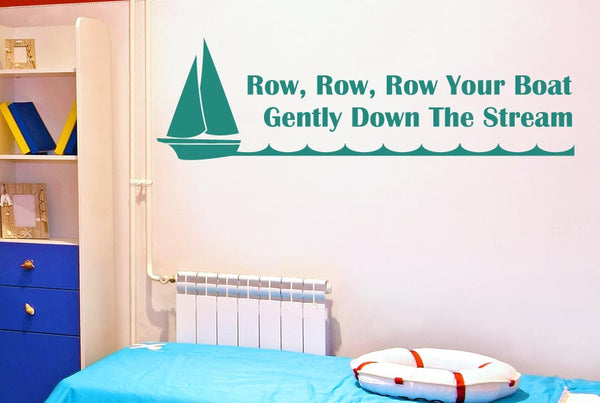 Row Your Boat Gently Down The Stream Wall Sticker