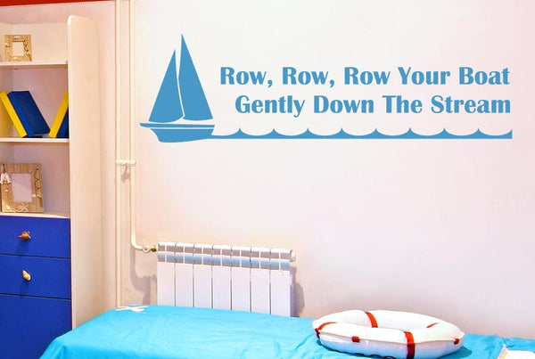 Row Your Boat Gently Down The Stream Wall Sticker