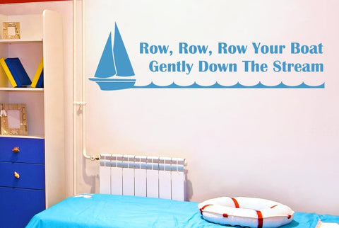 Row Your Boat Gently Down The Stream Wall Sticker