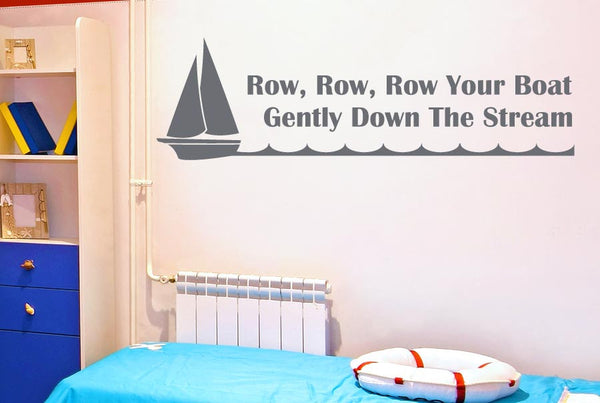 Row Your Boat Gently Down The Stream Wall Sticker