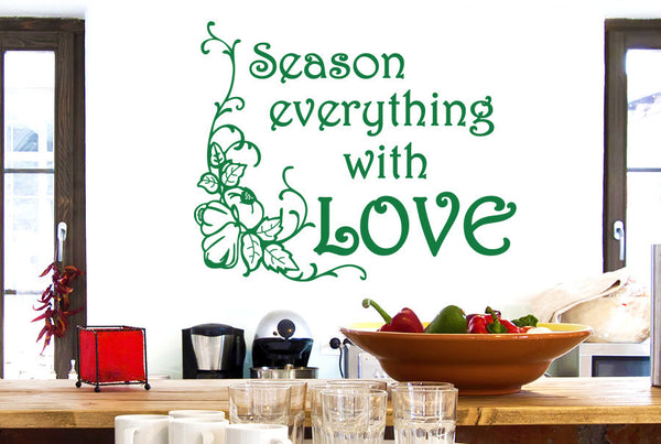 Season Everything With Love Wall Sticker