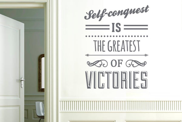 Self-Conquest Is The Greatest Of Victories Wall Sticker