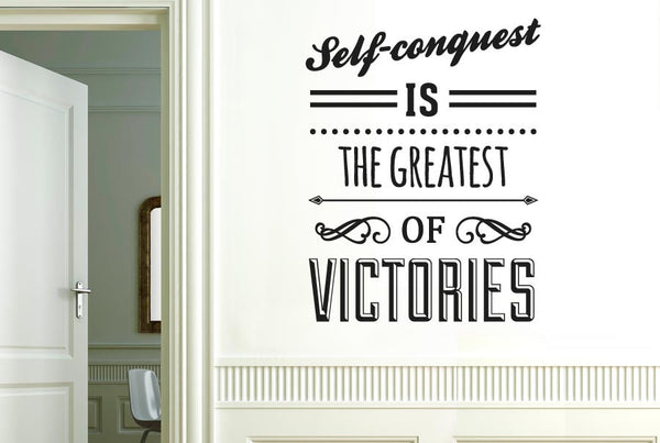 Self-Conquest Is The Greatest Of Victories Wall Sticker