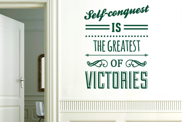 Self-Conquest Is The Greatest Of Victories Wall Sticker