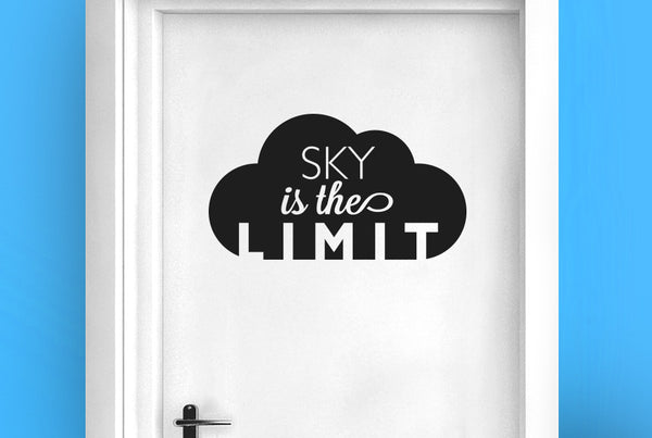 Sky Is The Limit Door Room Sticker