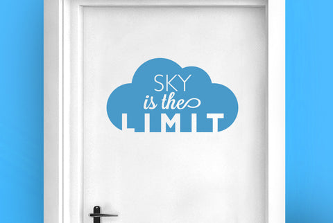 Sky Is The Limit Door Room Sticker