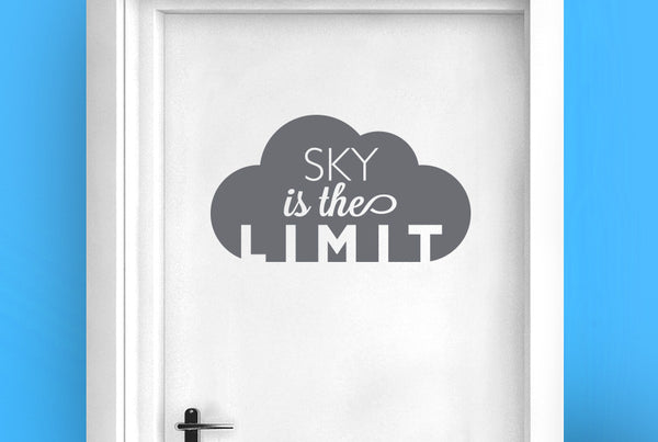 Sky Is The Limit Door Room Sticker