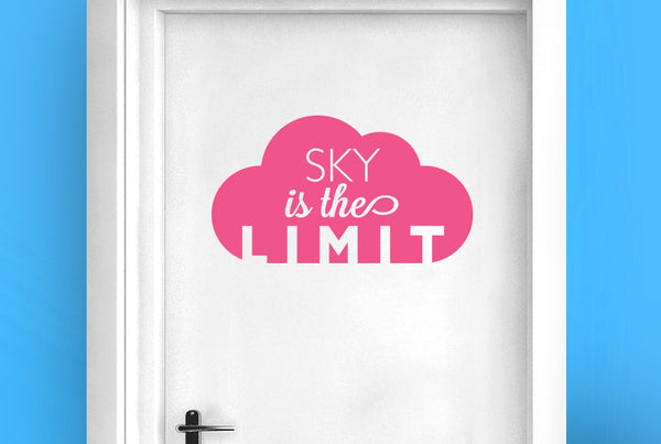 Sky Is The Limit Door Room Sticker