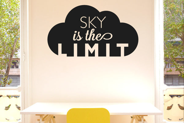 Sky Is The Limit In The Clouds Wall Sticker