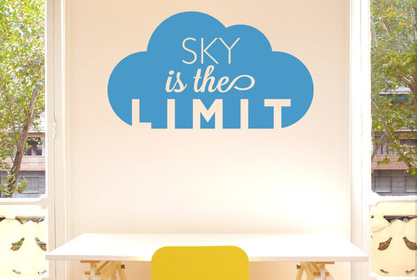 Sky Is The Limit In The Clouds Wall Sticker