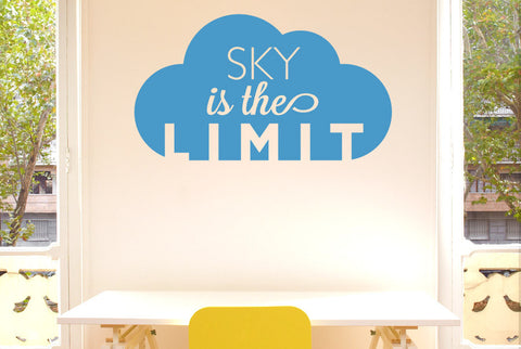 Sky Is The Limit In The Clouds Wall Sticker