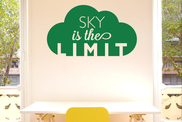 Sky Is The Limit In The Clouds Wall Sticker