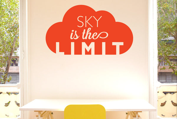 Sky Is The Limit In The Clouds Wall Sticker