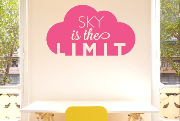 Sky Is The Limit In The Clouds Wall Sticker