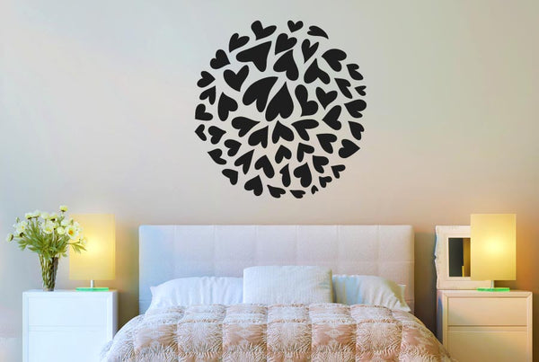 Small Hearts In A Circle Wall Sticker