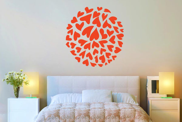 Small Hearts In A Circle Wall Sticker