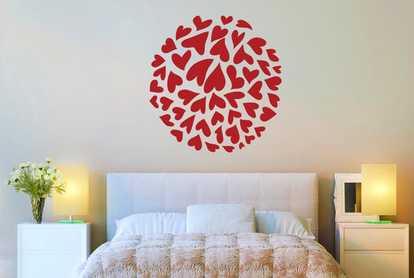 Small Hearts In A Circle Wall Sticker