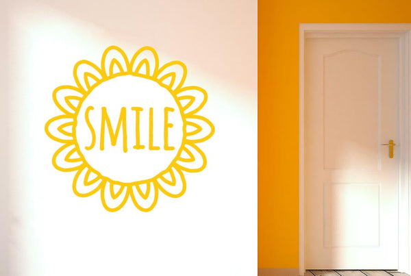 Smile Within Sunflower Wall Sticker