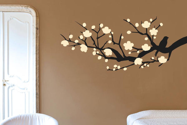 Solo Bird On Tree Branch Trees Wall Sticker