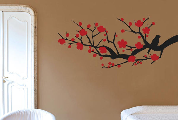 Solo Bird On Tree Branch Trees Wall Sticker