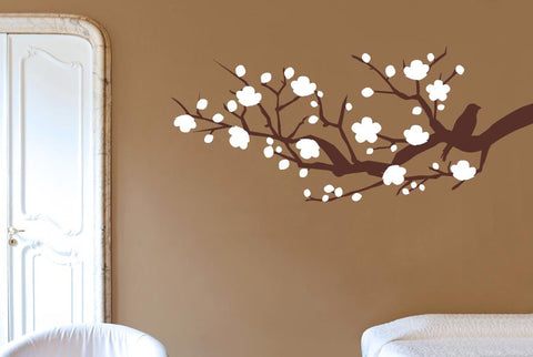 Solo Bird On Tree Branch Trees Wall Sticker