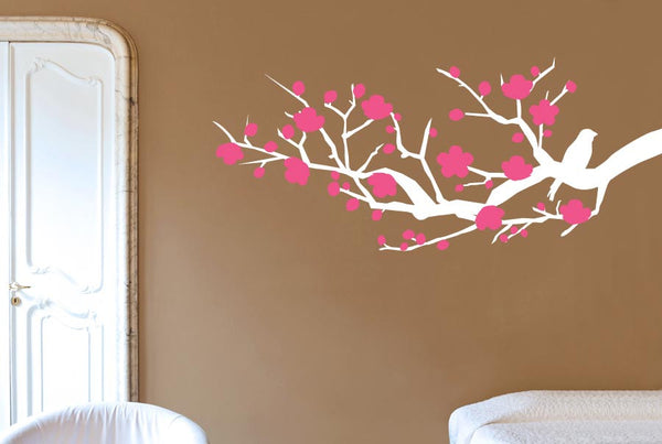 Solo Bird On Tree Branch Trees Wall Sticker