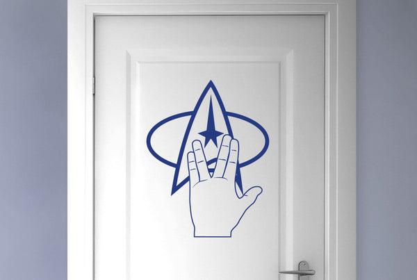 Star Trek Logo And Hand Door Room Sticker