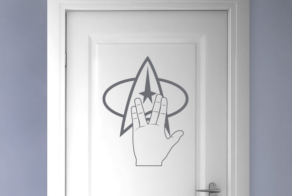 Star Trek Logo And Hand Door Room Sticker