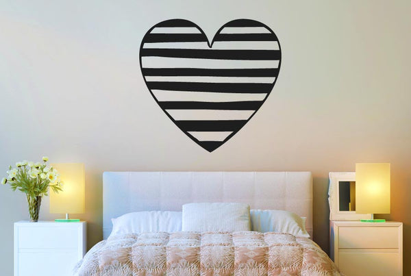 Striped Heart Wall Sticker