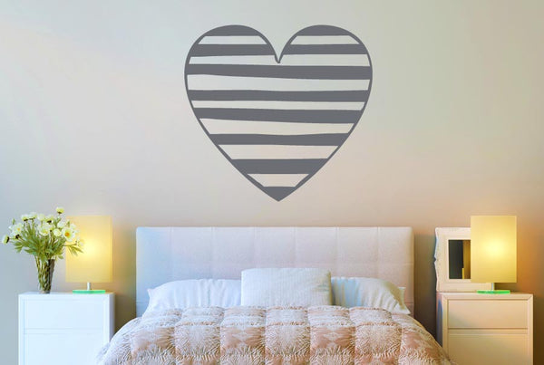Striped Heart Wall Sticker