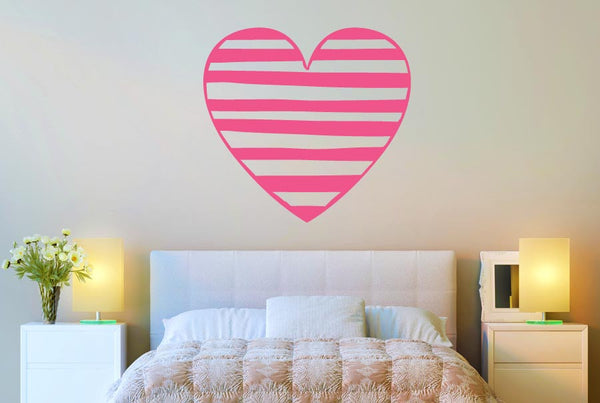 Striped Heart Wall Sticker