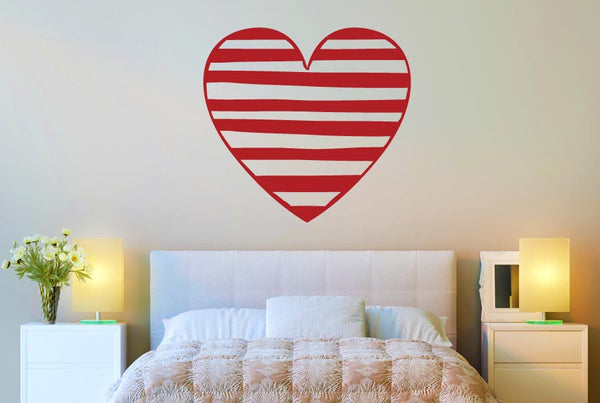 Striped Heart Wall Sticker