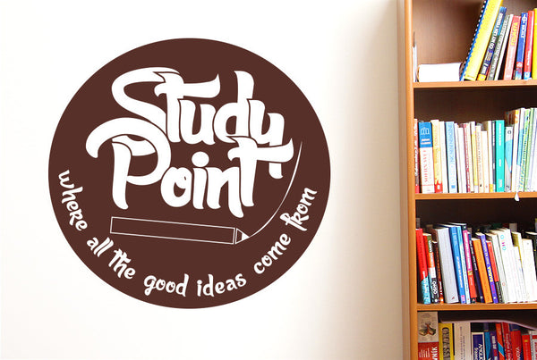Study Point Where All The Good Ideas Come From Wall Sticker