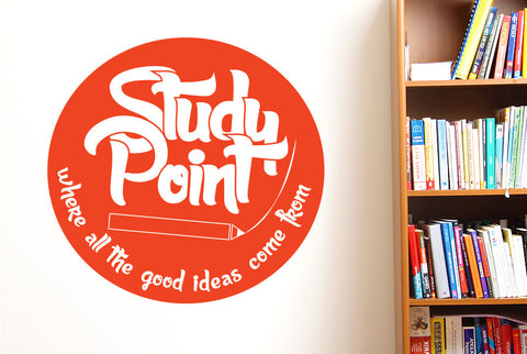 Study Point Where All The Good Ideas Come From Wall Sticker