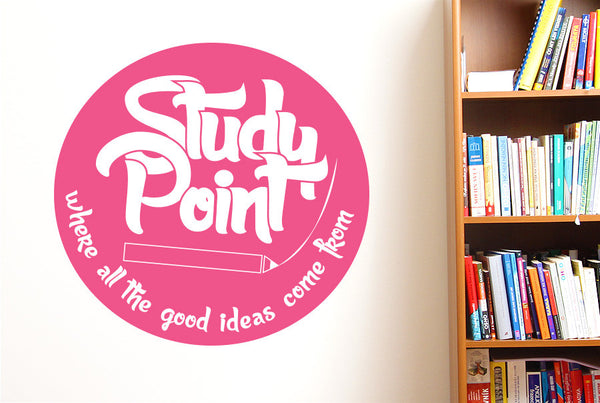 Study Point Where All The Good Ideas Come From Wall Sticker