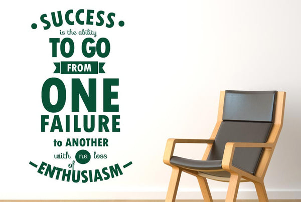 Ability Go From One Failure To Next Wall Sticker