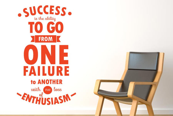 Ability Go From One Failure To Next Wall Sticker