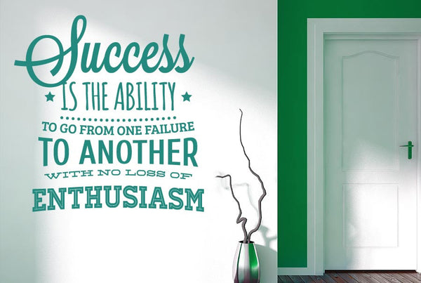Success Is The Ability To Fail Wall Sticker