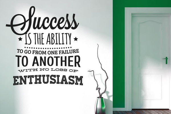Success Is The Ability To Fail Wall Sticker