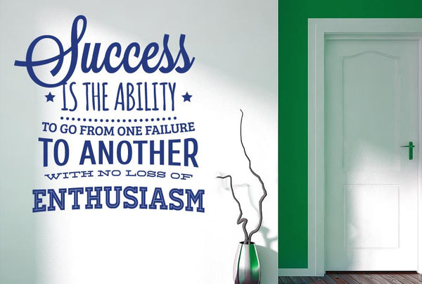 Success Is The Ability To Fail Wall Sticker