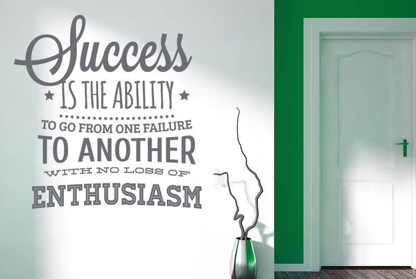 Success Is The Ability To Fail Wall Sticker