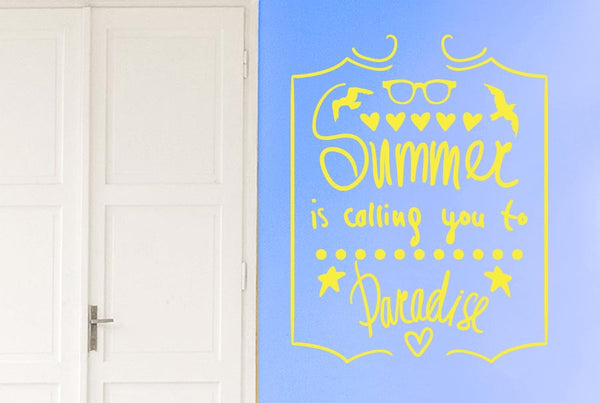 Summer Is Calling You To Paradise Wall Sticker