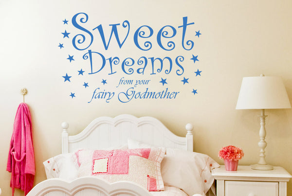 Sweet Dreams From Your Fairy Godmother Wall Sticker