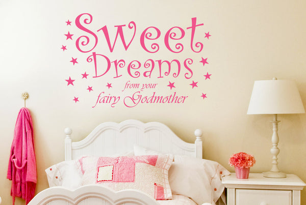 Sweet Dreams From Your Fairy Godmother Wall Sticker