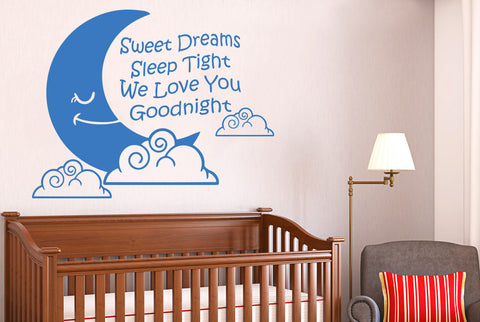 Sweet Dreams Sleep Tight We Love You Goodnight Wall Sticker