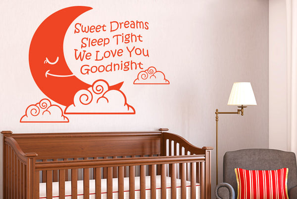 Sweet Dreams Sleep Tight We Love You Goodnight Wall Sticker