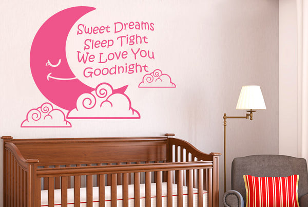 Sweet Dreams Sleep Tight We Love You Goodnight Wall Sticker