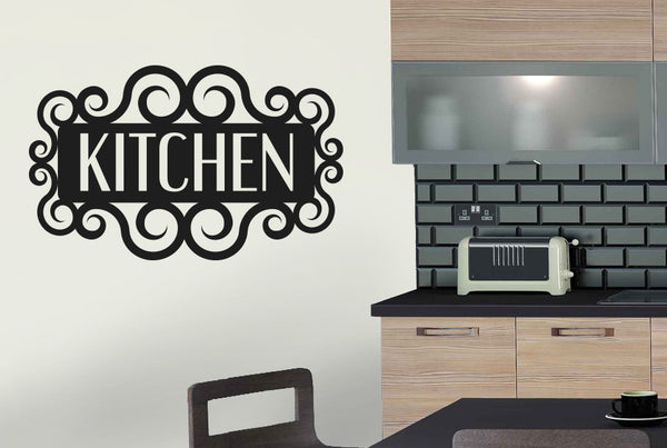 Swirly Kitchen Sign Wall Sticker
