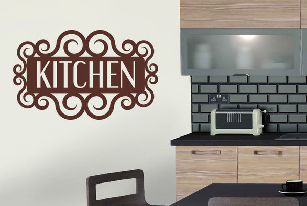 Swirly Kitchen Sign Wall Sticker