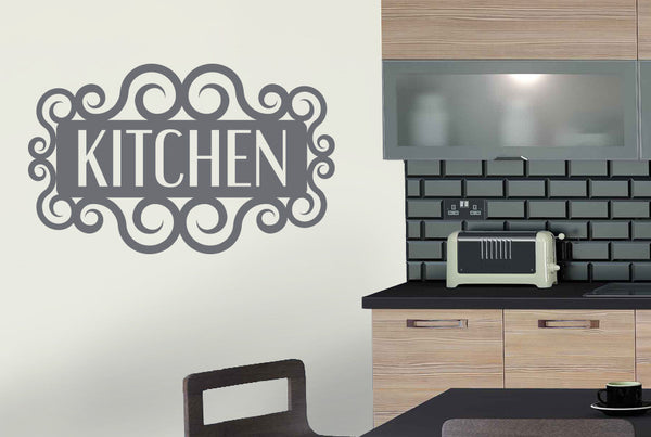Swirly Kitchen Sign Wall Sticker